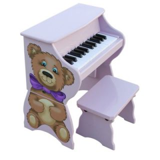 Schoenhut 25 Key Teddy Bear Piano & Bench in Lavender