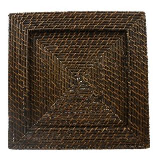 ChargeIt Square Rattan Plate (Set of 4)