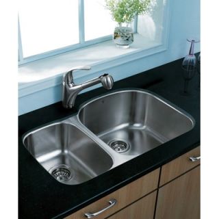 Vigo 60/40 Double Bowl Stainless Steel Undermount Kitchen Sink