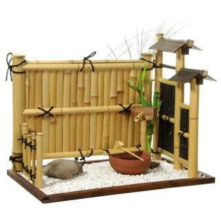 Oriental Furniture Zen Bamboo Mini Rock Garden  
