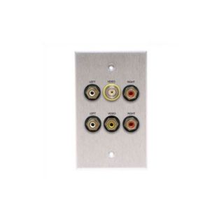 Comprehensive Wallplate with BNC and 5 RCA Connectors   WP 1185 E x