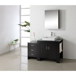 Virtu 54 Single Bathroom Vanity Set in Espresso   MS 7054L / MS