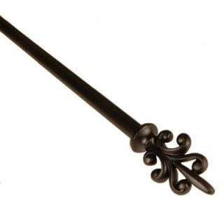 BCL Drapery Hardware Fleur di Lis Curtain Rod in Black
