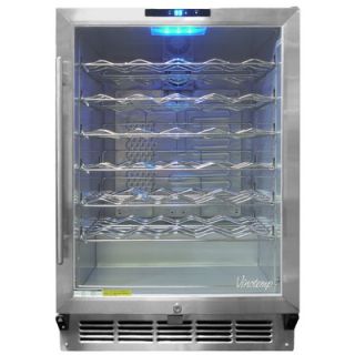 Vinotemp 58 Wine Cooler in Stainless Steel   VT WC58GNV S10