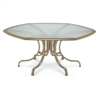 64 Hexagonal Glass Top Dining Height Table