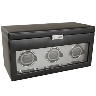 Viceroy Module 2.7 Triple Watch Winder with Cover and Storage in Black