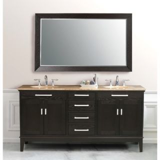 Virtu 72 Double Bathroom Vanity Set in Dark Espresso   LD 2130WM