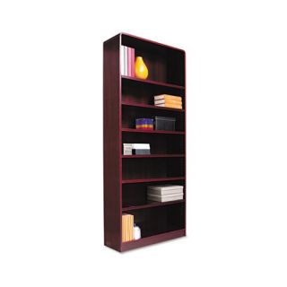 Radius Corner Bookcase, Finished Back, Wood Veneer, 7 Shelf, 36x12x84