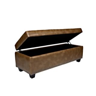 angeloHOME Kent Leather Storage Bench Ottoman   OTT410 DAB84A