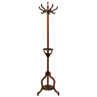Oriental Furniture Coat and Hat Stand in Honey