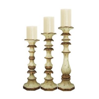  Composite Wood Sebastian Candlesticks (Set of 3)   93 1301