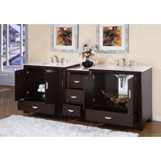  Ilene 89 Double Sink Bathroom Vanity Cabinet   HYP 0910 CM UWC 89