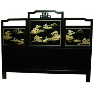 Oriental Furniture Lacquer Panel Headboard   LCQ BR HA20 97