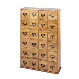 Leslie Dame Library Style 24 Drawer Multimedia Cabinet