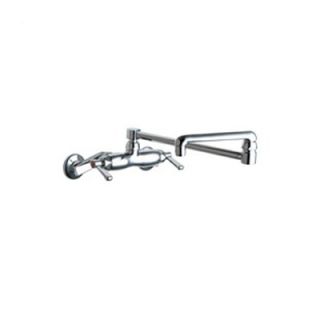 Chicago Faucets 445 Double Handle Wall Mount Pot Fillers Sink Faucet