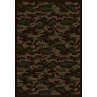 Joy Carpets Whimsy Funky Camo Camouflage Dark Army Rug   1526x 04