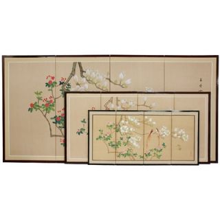 Oriental Furniture Love Birds Silk Screen with Bracket   SILK LOVEB