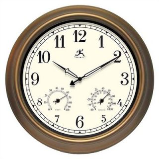 Infinity Instruments The Craftsman Outdoor Wall Clock with Weather