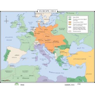 Universal Map World History Wall Maps   Europe 1914