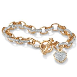 Palm Beach Jewelry Heart Charm Bracelet