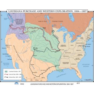 Universal Map U.S. History Wall Maps   Louisiana Purchase / Western