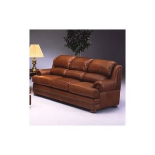 Omnia Furniture Charleston 3 Seat Leather Sofa Set   CHA   3S