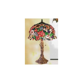 Warehouse of Tiffany Rose Floral Accent Table Lamp   2106+BB548