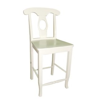 International Concepts Dining Empire Stool with Solid Wood Seat