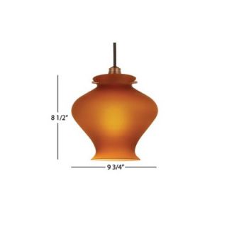 WAC Cobble Hill Flexrail1 Pendant with Amber Etched Glass Shade
