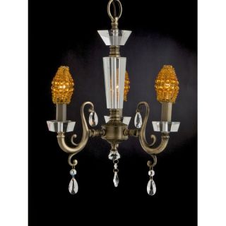 Livex Lighting Iron and Crystal Chandelier in Hand Rubbed Bronze with