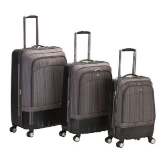 Rockland Rome 3 Piece Hybrid EVA/ABS Spinner Luggage Set