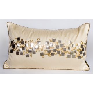 Bling Silk Silver Diamond Rhinestone Rectangular Pillow