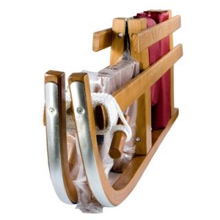 Lucky Bums Heirloom Wooden Foldable Pull Sled with Pad
