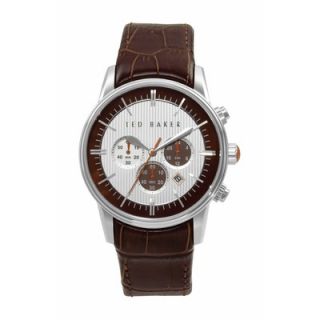 Ted Baker Mens Straps Quality Time Watch with Orange Accents