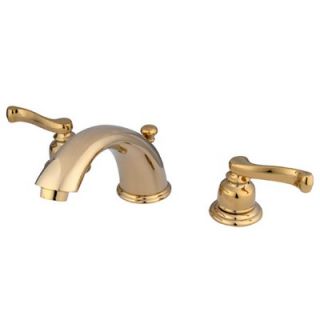Elements of Design Widespread Bathroom Faucet with Double Lever