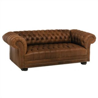 Distinction Leather Tufted Chesterfield Leather Sleeper Sofa and Chair