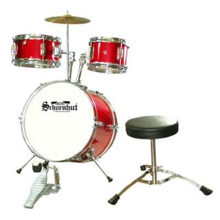 Schoenhut 5 Piece Junior Drum Set in Red