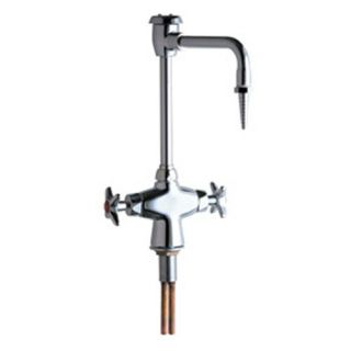 Laboratory Single Hole Faucet with Cast Swing Spout and Double Cross