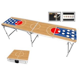 Red Cup Pong Basketball Beer Pong Table in Standard Aluminum
