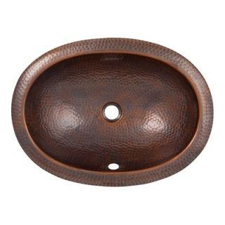 The Copper Factory Hand Hammered Copper Oval Self Rimming Bathroom