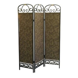 ORE 3 Panel Room Divider in Antique Gold