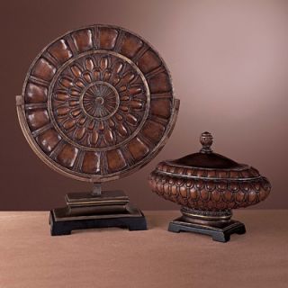 Minka Ambience Charger Plate and Decorative Box Set in Rustic Bronze