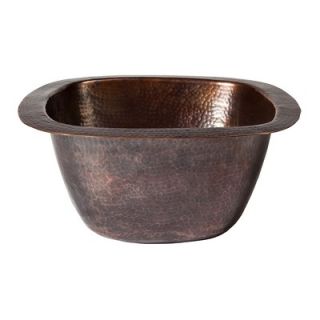 The Copper Factory Hand Hammered Copper Large Square Bar/Prep Sink