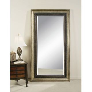 Bassett Mirror Stately Leaner Mirror in Distressed Antique Silver and