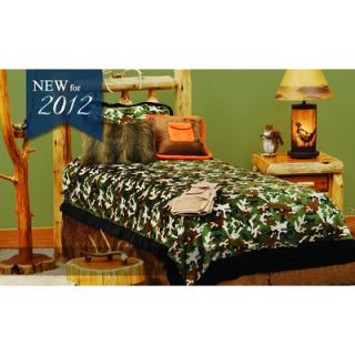Wooded River Green Camo Bedding Set   WD2067 / WD2068