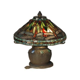 Dale Tiffany Dragonfly Two Light Mini Table Lamp in Antique Bronze
