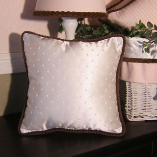 Brandee Danielle Pink Chocolate Pillow in Ivory