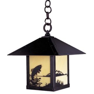 Arroyo Craftsman Timber Ridge Outdoor Hanging Lantern with Filigree