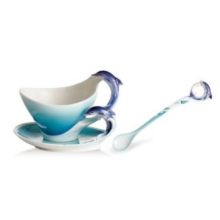 Franz Collection Dolphin Porcelain Tea Cup Set   FZ02260 / FZ02256