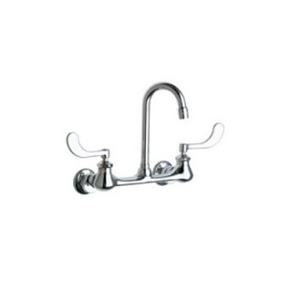 Chicago Faucets Wall Mounted Bathroom Faucet with Double Wrist Blade